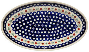 Polish Pottery Oval Platter 14.25