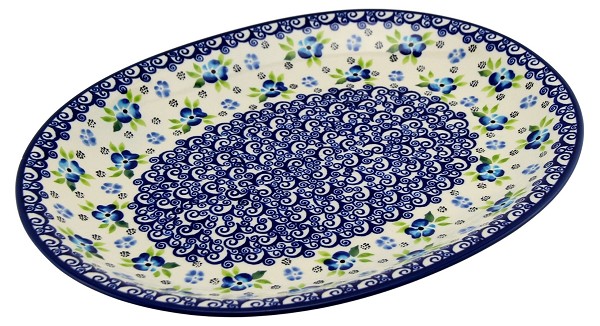 Polish Pottery Oval Platter 13.5