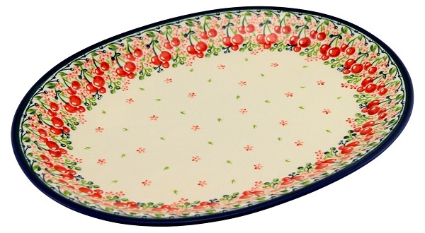 Polish Pottery Oval Platter 13.5