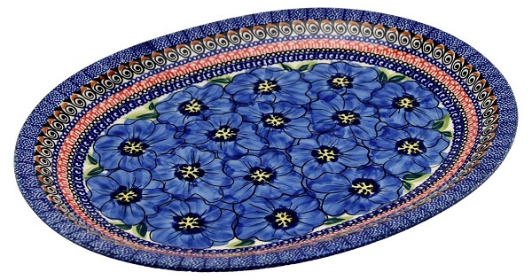 Polish Pottery Oval Platter 13.5