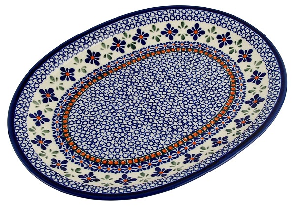Polish Pottery Oval Platter 13.5