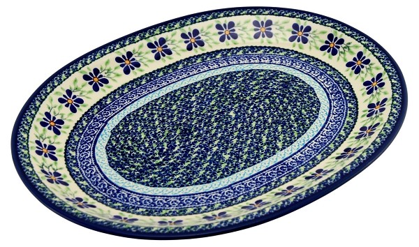 Polish Pottery Oval Platter 13.5