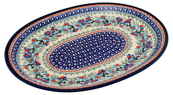 Polish Pottery Oval Large Platter 13 ½