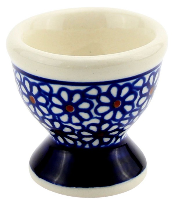 Polish Pottery Egg Cup for Soft-Boiled Eggs, Daisy Dreams | Boleslawiec