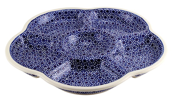 Polish Pottery 6-Section Appetizer & Divided Serving Tray 14
