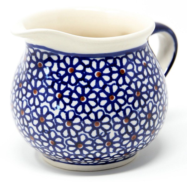Polish Pottery 10 oz. Milk Creamer Jug – Handmade Stoneware Syrup Pitcher by Zaklady Boleslawiec