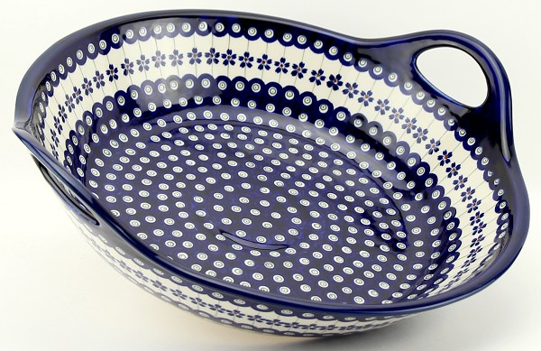 Polish Pottery Large Serving Bowl with Handles – 15
