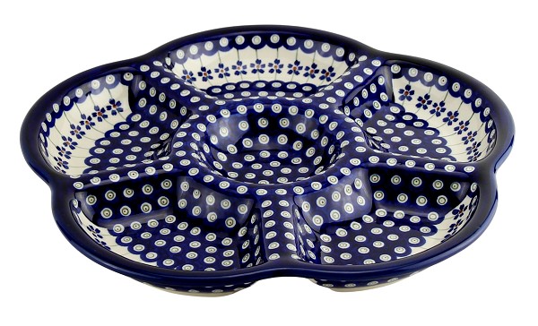 Polish Pottery 6-Section Appetizer & Divided Serving Tray 14