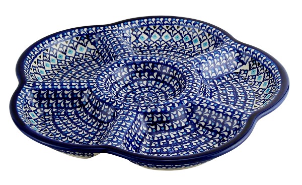 Polish Pottery 6-Section Appetizer & Divided Serving Tray 14