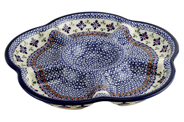Polish Pottery 6-Section Appetizer & Divided Serving Tray 14