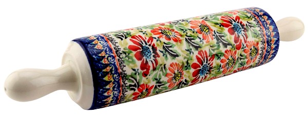 Polish Pottery Rolling Pin 12.5