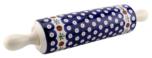 Polish Pottery Rolling Pin 12.5
