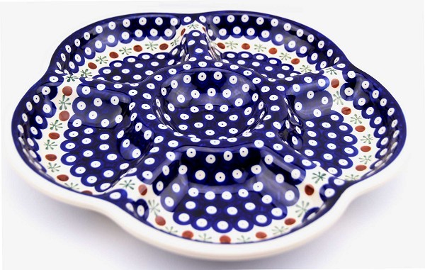 Polish Pottery 6-Section Appetizer & Divided Serving Tray 14