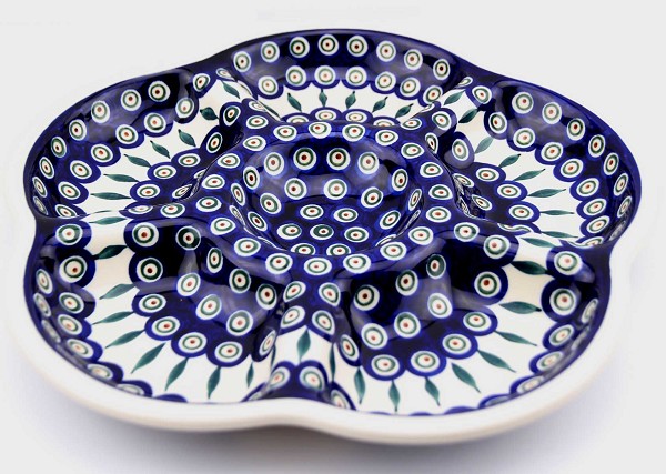 Polish Pottery 6-Section Appetizer & Divided Serving Tray 14