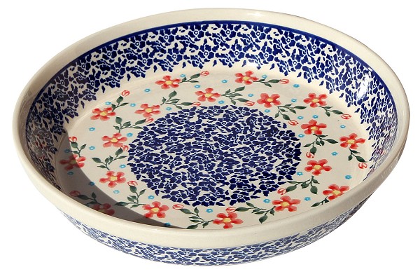 Polish Pottery Pie & Quiche Dish by Zaklady Boleslawiec – Perfect for Baking & Serving