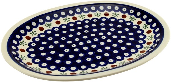Polish Pottery Oval Platter 11.5