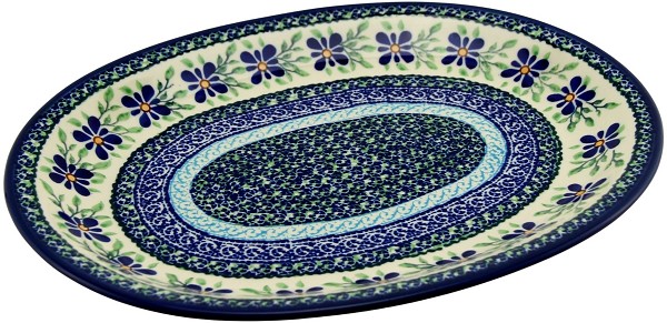 Polish Pottery Oval Platter 11.5