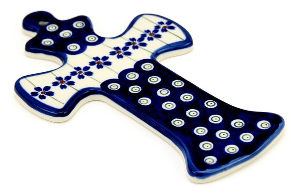 Polish Pottery Wall Cross 7.5