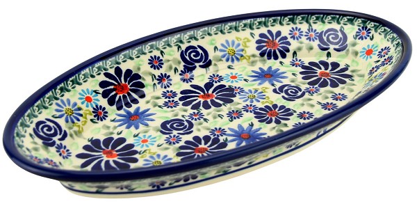 Polish Pottery Oval Serving Platter 11