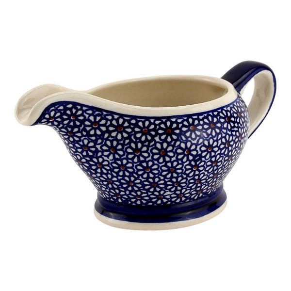 Polish Pottery Gravy Boat 16 oz, Daisy Dreams | Boleslawiec