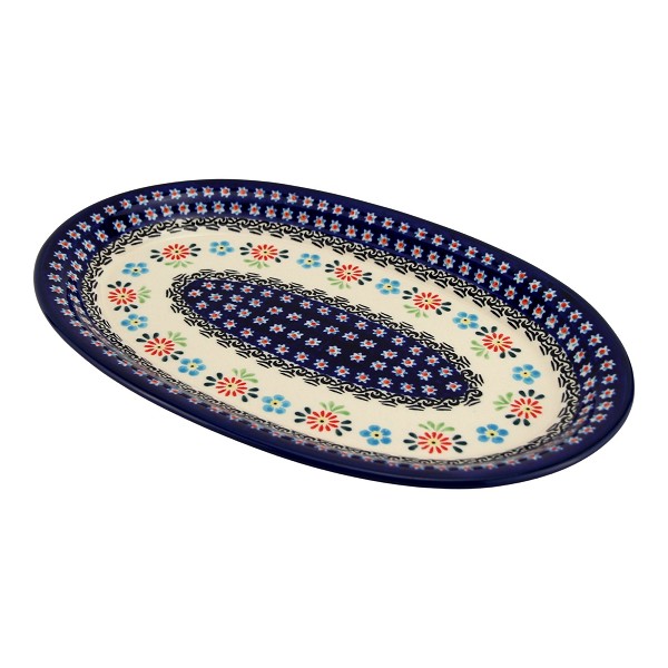 Polish Pottery Oval Serving Platter 12