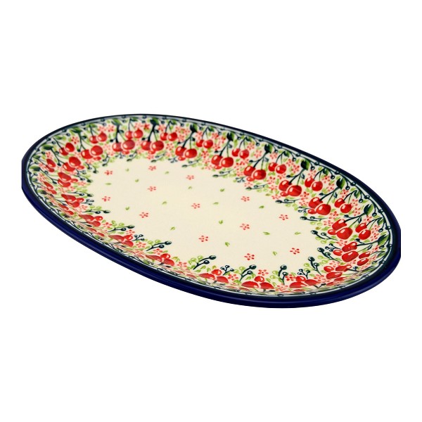 Polish Pottery Oval Serving Platter 12