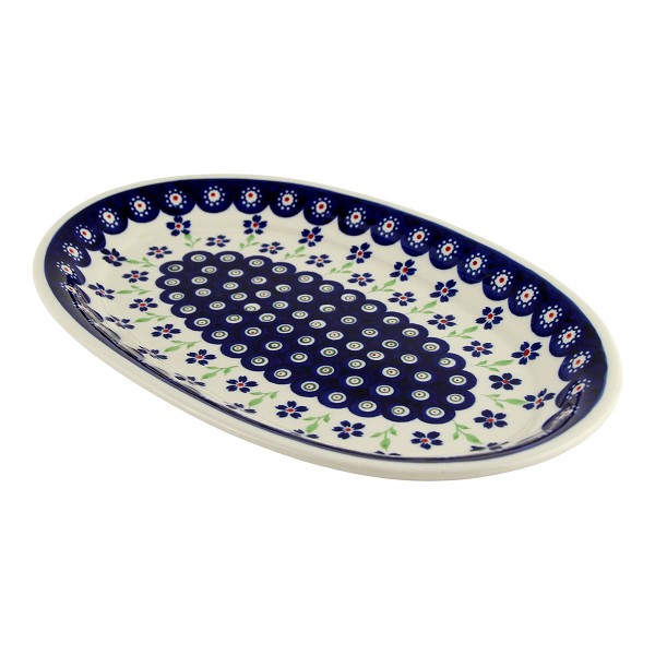 Polish Pottery Oval Serving Platter 12