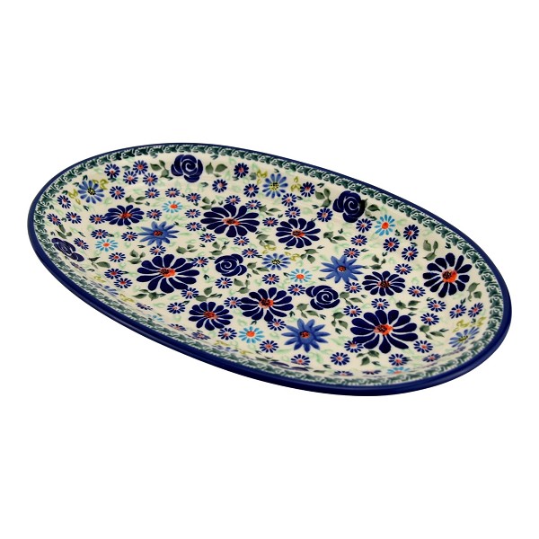 Polish Pottery Oval Serving Platter 12