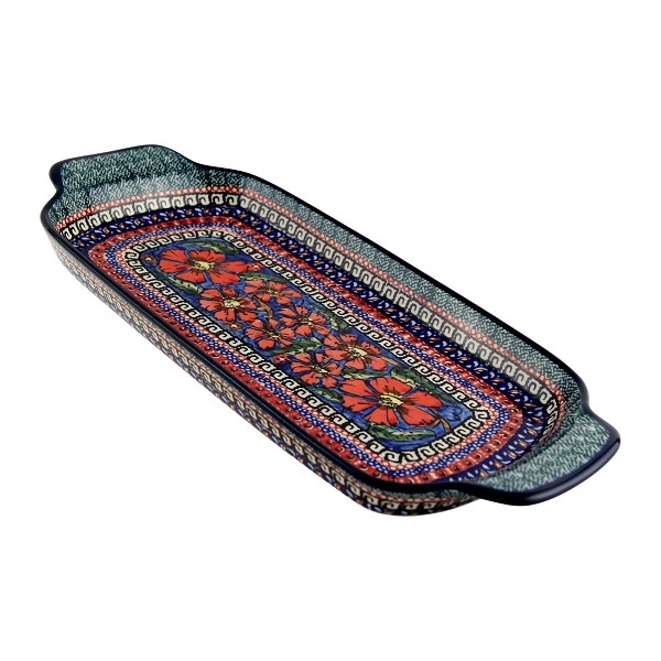 Polish Pottery Rectangular Serving Tray 13.5