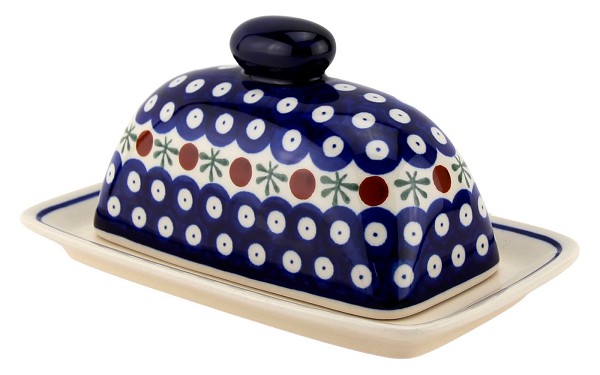 Polish Pottery Butter Dish with Lid, Nature | Boleslawiec