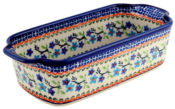 Polish Pottery Loaf Baker with Handles 9