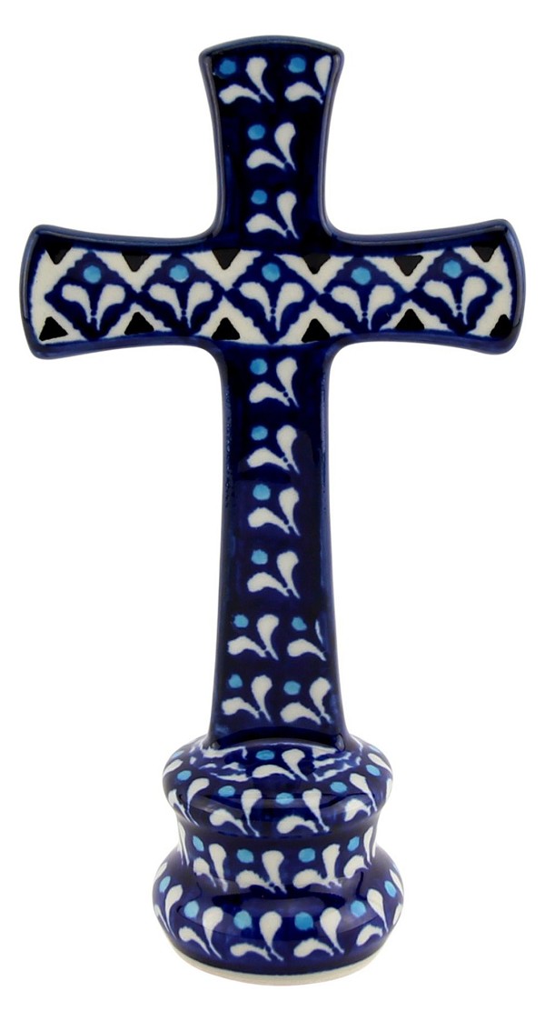 Polish Pottery Standing Cross 7