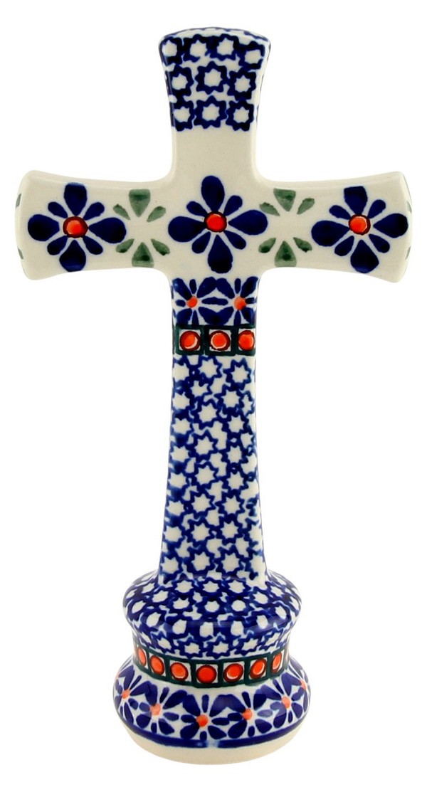 Polish Pottery Standing Cross 7