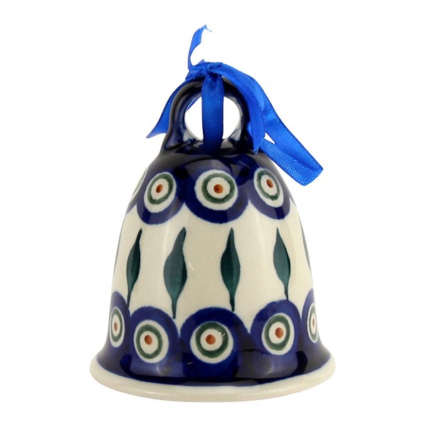 Polish Pottery Christmas Bell Ornament 4