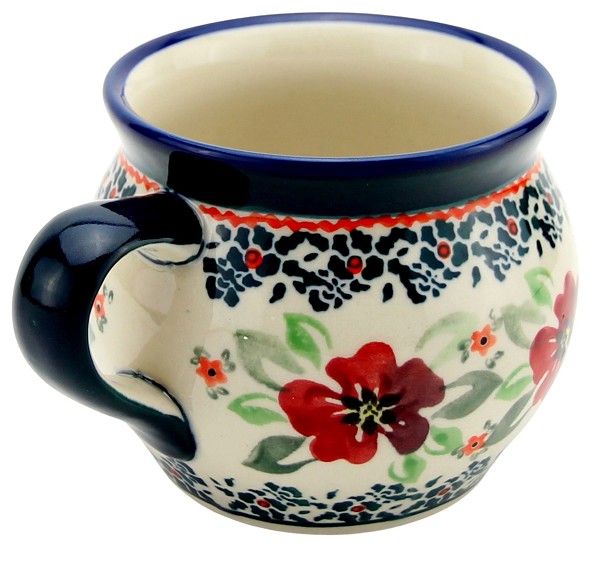 Polish Pottery Bubble Coffee Mug 16 oz, Woodland Garden | Boleslawiec