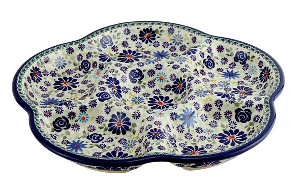 Polish Pottery 6-Section Appetizer & Divided Serving Tray 14