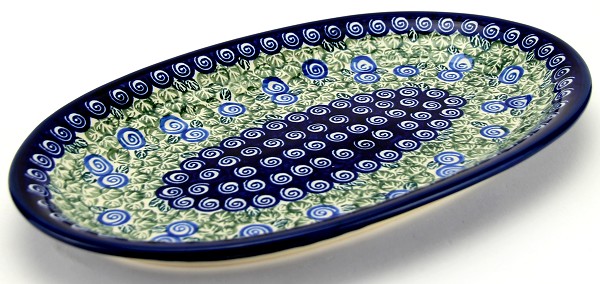 Polish Pottery Oval Serving Platter 12
