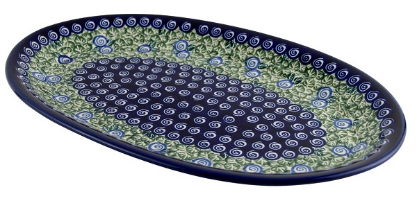 Polish Pottery Large Oval Serving Platter 14.25