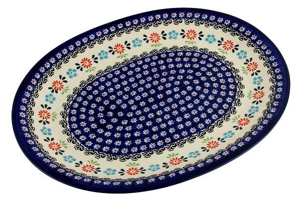Polish Pottery Oval Platter 13.5