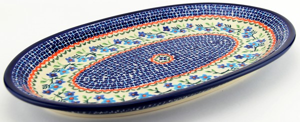 Polish Pottery Large Oval Serving Platter 14.25