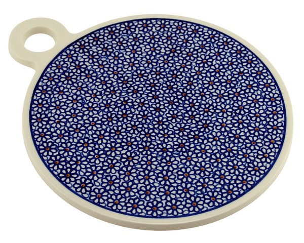 Polish Pottery Round Cutting & Serving Board 9