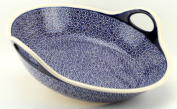 Polish Pottery Large Serving Bowl with Handles – 15