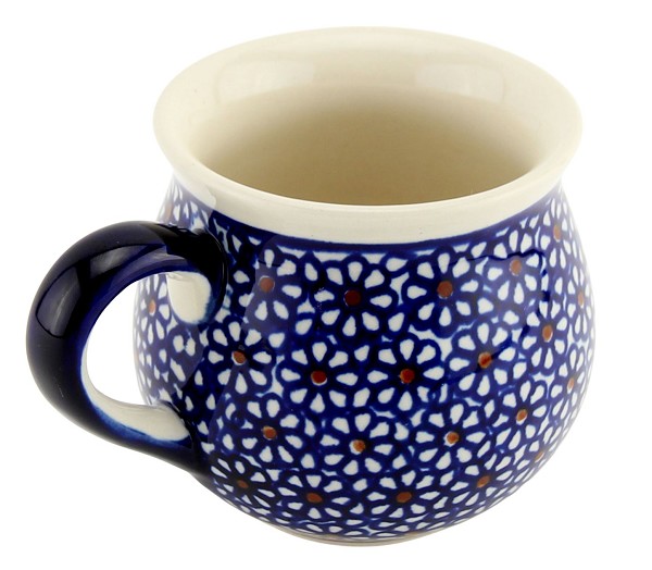 Polish Pottery Coffee Mug 8 oz, Daisy Dreams | Boleslawiec