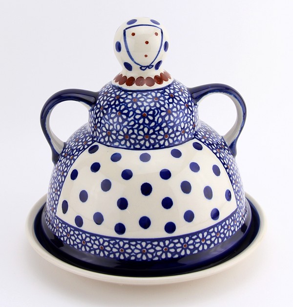 Polish Pottery Cheese Lady 7.5