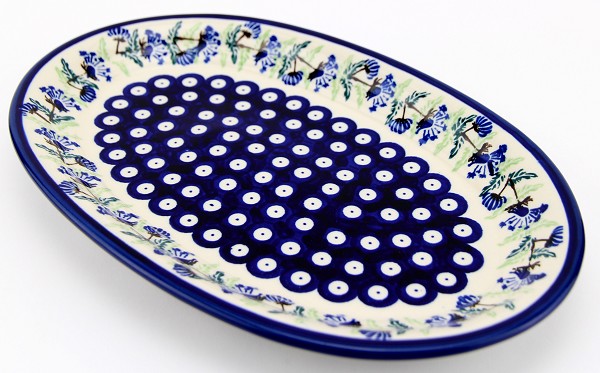Polish Pottery Oval Serving Platter 12