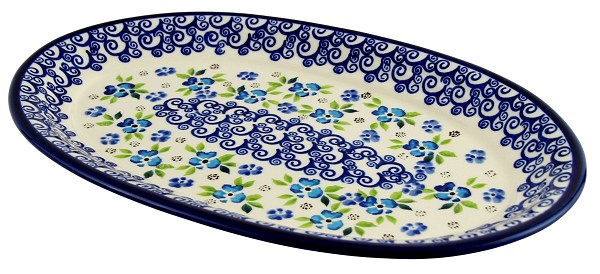 Polish Pottery Oval Serving Platter 12