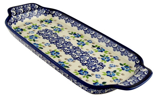 Polish Pottery Rectangular Serving Tray 13.5