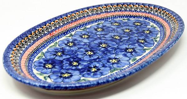 Polish Pottery Large Oval Serving Platter 14.25