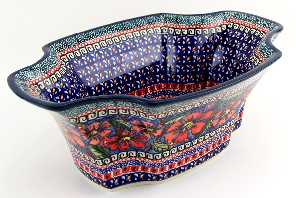 Polish Pottery Serving Bowl - Handmade by Zaklady Boleslawiec -  10 ¾