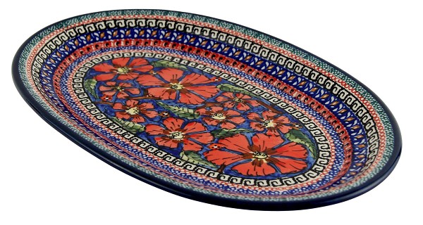 Polish Pottery Oval Serving Platter 12